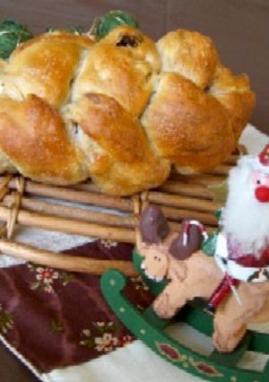 クリスマスの三つ編みパン-レシピのメイン写真