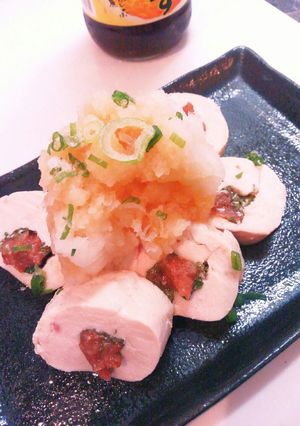 ☆蒸し鶏の梅しそロール☆-レシピのメイン写真