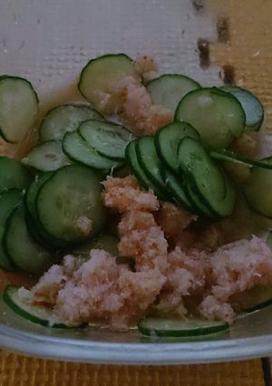 キュウリとカニ缶の楽々サラダ-レシピのメイン写真