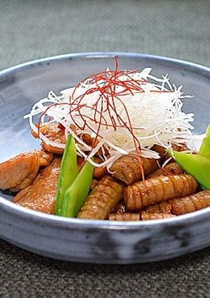 鶏もも肉と蛇腹ごぼう☆ほんのりすっぱ煮-レシピのメイン写真