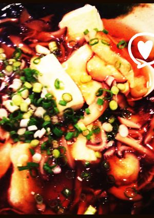 大皿で♪豆腐とやき餅のキノコ餡かけ-レシピのメイン写真