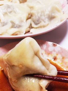 手作り皮でモチモチつるりん水餃子♡-レシピのメイン写真