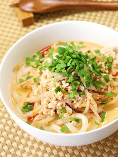 冷凍うどんで『ヘルシー豆乳坦々うどん♡』-レシピのメイン写真