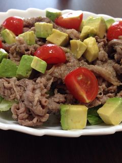 適当でも美味しい牛肉とアボガドのサラダ丼-レシピのメイン写真