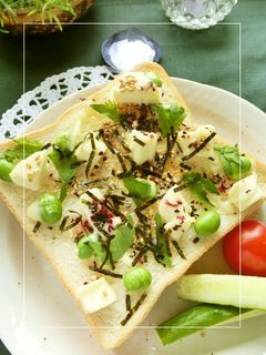 枝豆×クリチの紫蘇レモントースト-レシピのメイン写真