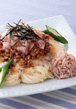 シーチキンとオクラの冷製納豆パスタ-レシピのメイン写真