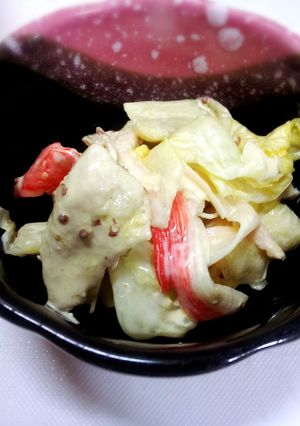 キャベツとやわらか鶏むね肉の粒マスタード-レシピのメイン写真