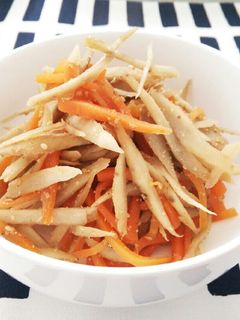 ノンオイル♪蒸して簡単『きんぴらごぼう』-レシピのメイン写真