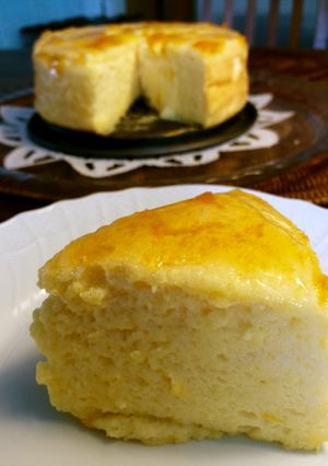 スライスチーズでスフレチーズケーキ-レシピのメイン写真