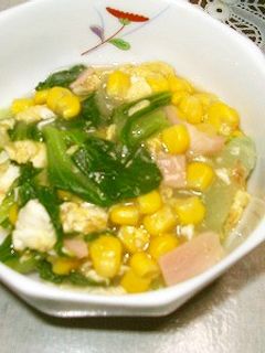青梗菜とコーンのあんかけ-レシピのメイン写真