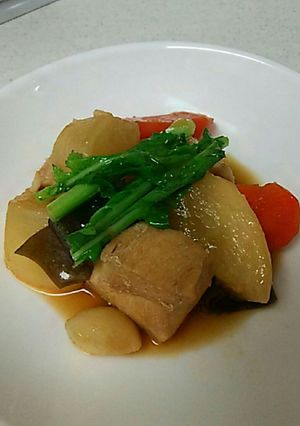 ☆かぶと鶏肉のにんにく入り和風煮☆-レシピのメイン写真