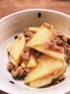 タケノコとひき肉のあんかけ-レシピのメイン写真