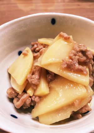 タケノコとひき肉のあんかけ-レシピのメイン写真