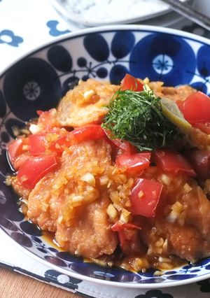 簡単✿鮭とトマトのさっぱり南蛮漬け-レシピのメイン写真