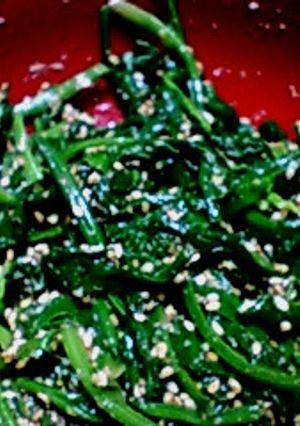 ホウレン草の胡麻和え・母の味には勝てぬ-レシピのメイン写真