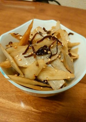 歯ごたえ命！ごぼうの塩昆布あえ♪-レシピのメイン写真