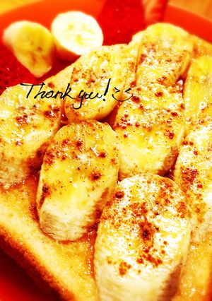 朝ごはんに！簡単バナナトースト-レシピのメイン写真