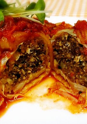 無塩料理☆ロールキャベツのトマト煮込み-レシピのメイン写真