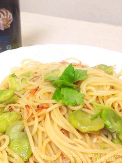 空豆と桜エビの和風パスタ♪-レシピのメイン写真