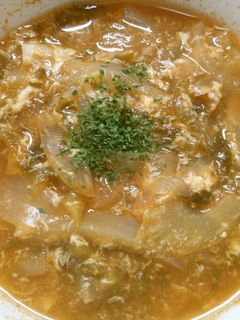 簡単!セロリと 玉ねぎ 卵のケチャップ煮-レシピのメイン写真