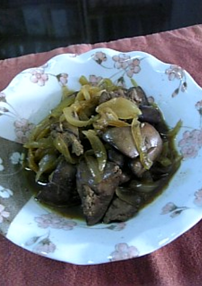 鶏レバーとたまねぎの炒め煮-レシピのメイン写真