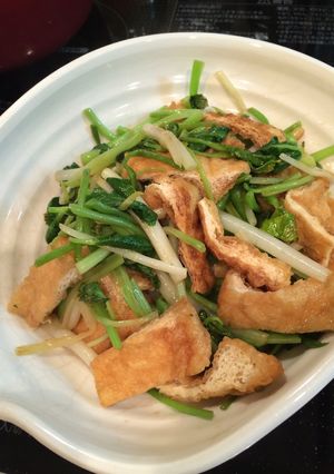 根三つ葉と油揚げのオイスターソース炒め煮-レシピのメイン写真