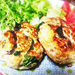 野菜たっぷり♪鶏ひき肉豆腐ハンバーグ-レシピのメイン写真