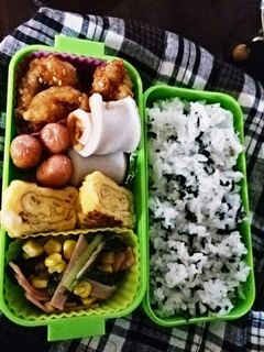 息子のお弁当(高校生)①-レシピのメイン写真