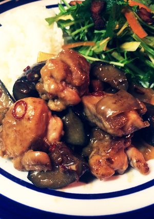 チキンと茄子のうま辛醤油炒め。-レシピのメイン写真