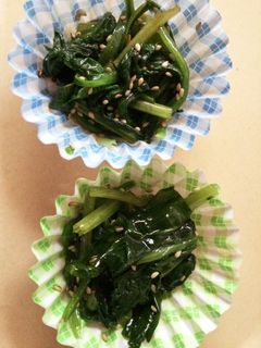 簡単!ほうれん草のごまお浸し◎-レシピのメイン写真