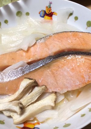 新玉ねぎとシャケのホイル焼き-レシピのメイン写真