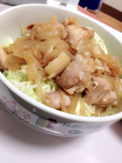 簡単♡キャベツたっぷり鶏肉丼-レシピのメイン写真