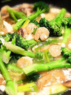 ブロッコリーとエビとお豆腐の中華風炒め煮-レシピのメイン写真