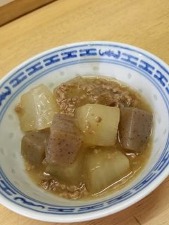 大根とこんにゃくのそぼろ煮-レシピのメイン写真