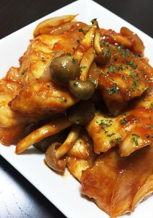 鶏胸肉で！チキンケチャップ炒め-レシピのメイン写真