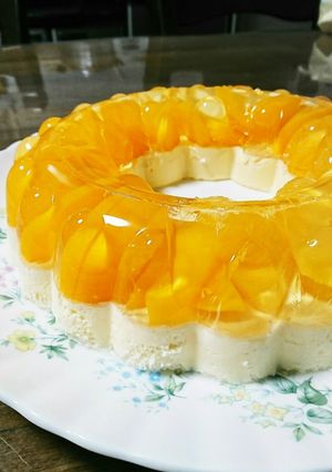 黄桃の2層ババロア-レシピのメイン写真