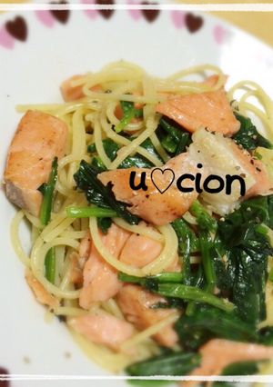 ＊塩鮭とほうれん草のパスタ＊-レシピのメイン写真