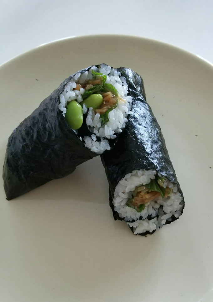 枝豆となめたけの海苔巻き-レシピのメイン写真