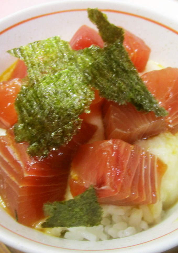 簡単、マグロ漬け＆とろろ丼-レシピのメイン写真