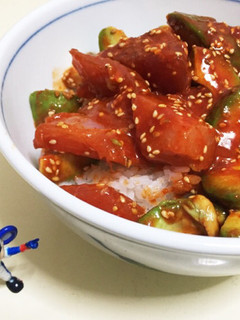 一人暮らしのランチ簡単マグロユッケ丼-レシピのメイン写真
