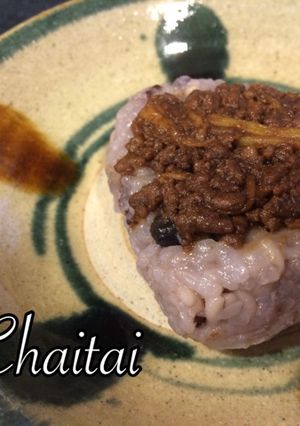 おにぎり肉味噌トッピング-レシピのメイン写真