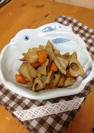 レンコンの変わり切りキンピラ-レシピのメイン写真
