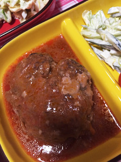 無加水鍋でケチャップ煮込ハンバーグ-レシピのメイン写真