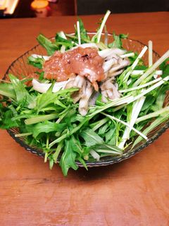 簡単!水菜と舞茸の和風サラダ-レシピのメイン写真