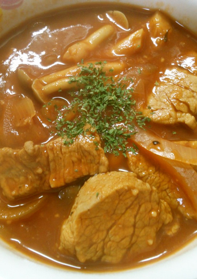 豚肉と　しめじ　玉ねぎのトマトジュース煮-レシピのメイン写真