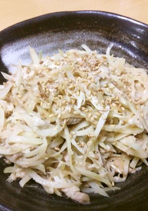 青パパイヤとツナのオイマヨ炒め-レシピのメイン写真