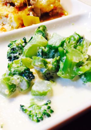 【離乳食後期】簡単☆緑の野菜の豆乳煮-レシピのメイン写真