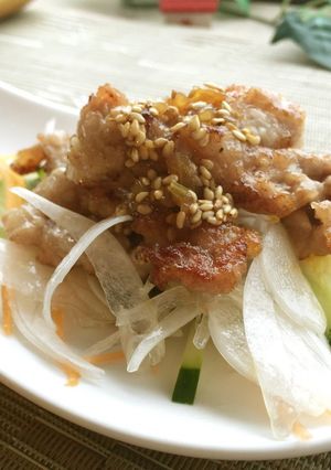 こだわり食感 塩レモン✿カリ豚サラダ　-レシピのメイン写真
