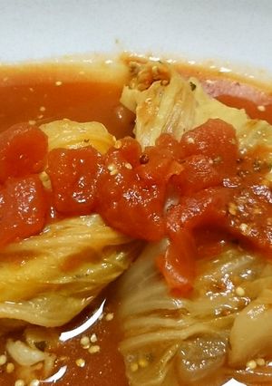トマトスープの豚こまロール白菜-レシピのメイン写真