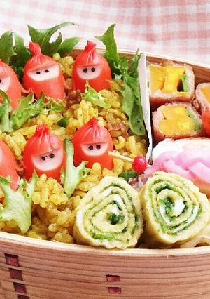 お弁当に！ソーセー人で赤忍者-レシピのメイン写真